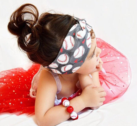 Baseball Hearts Headband