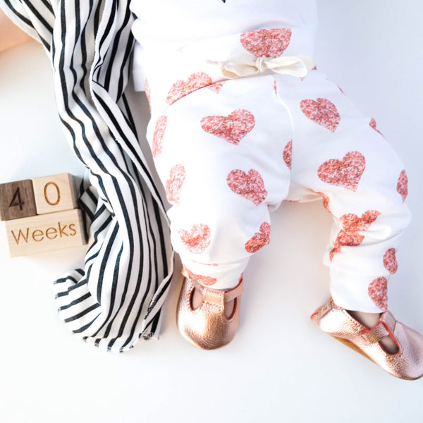 Rose Gold Hearts Joggers