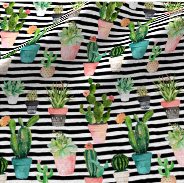 Monochrome Striped Cactus Leotard