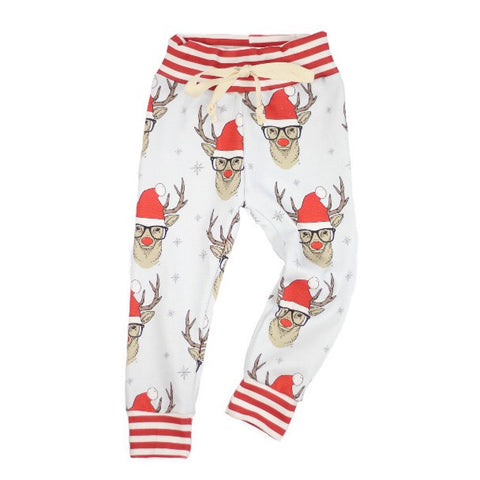 Hipster Santa Deer Joggers