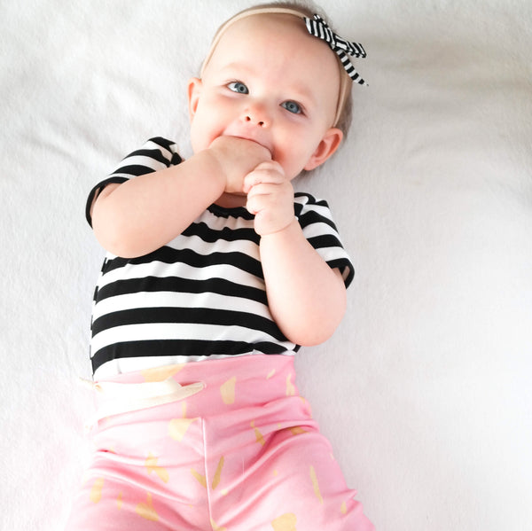 Metallic Blush & Gold Joggers
