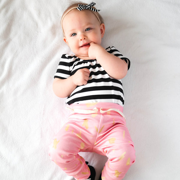 Metallic Blush & Gold Joggers