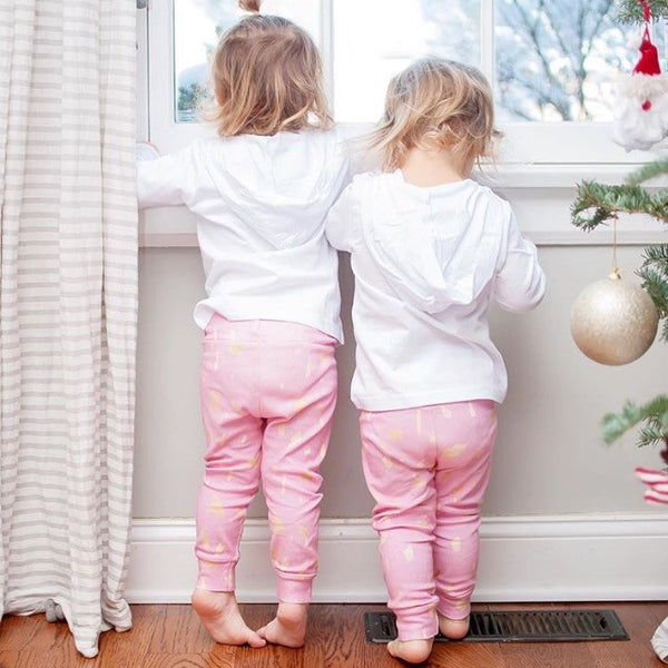 Metallic Blush & Gold Joggers