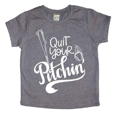 Quit Your Pitching Baseball Kids Tee