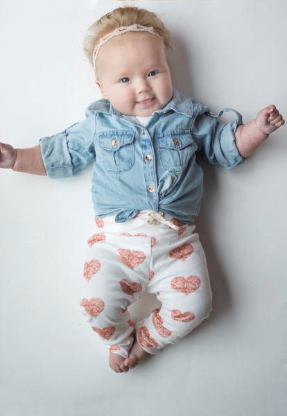 Rose Gold Hearts Joggers