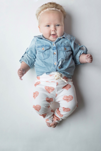 Rose Gold Hearts Joggers