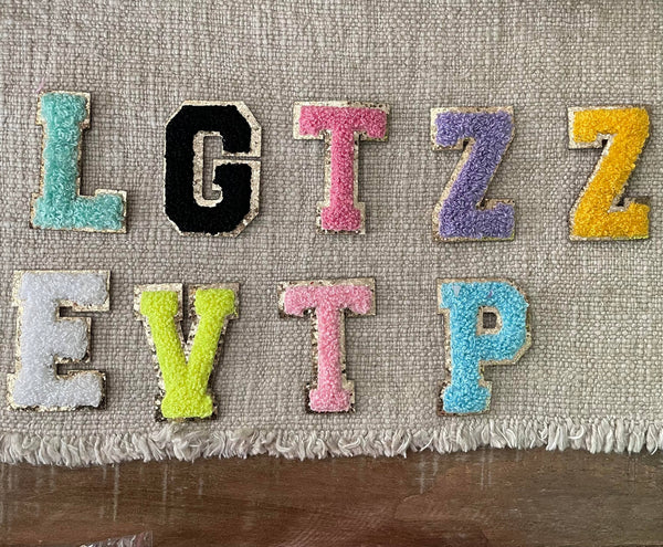 V-Z Chenille Varsity Sticker Letters