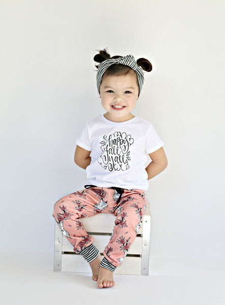 Boho Floral Deer Joggers