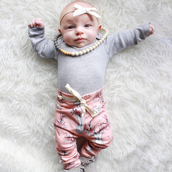 Boho Floral Deer Joggers