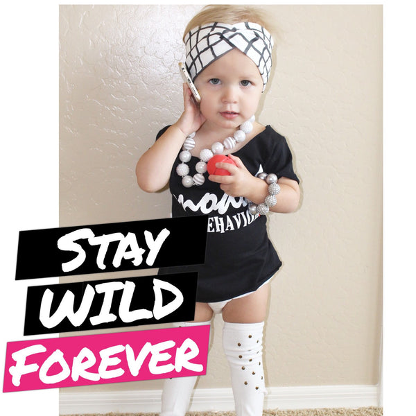 Black & White Grid Headband