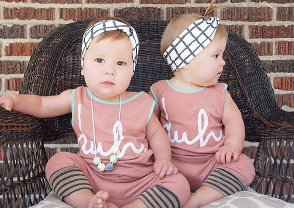 Black & White Grid Headband