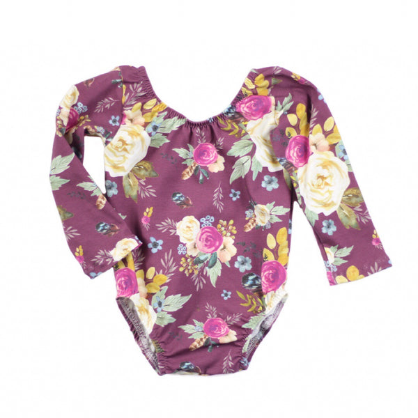 Mauve Floral Leotard