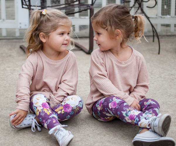 Mauve Floral Joggers