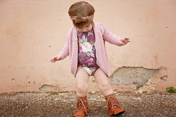 Mauve Floral Leotard