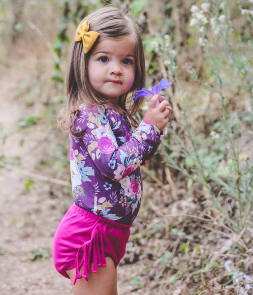 Mauve Floral Leotard