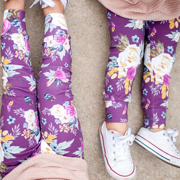 Mauve Floral Joggers