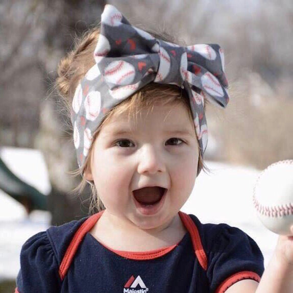 Baseball Hearts Headband