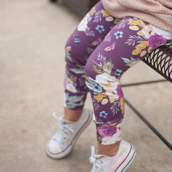 Mauve Floral Joggers