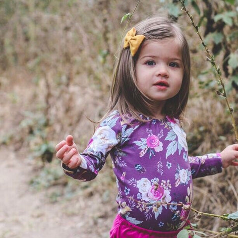 Mauve Floral Leotard