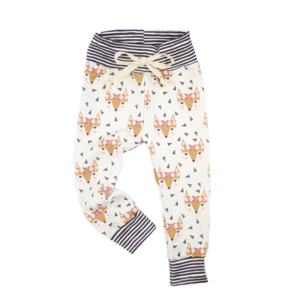 Boho Floral Fox Joggers