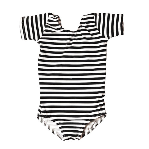 Black and White Stripe Leotard