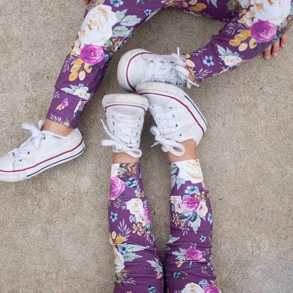 Mauve Floral Joggers