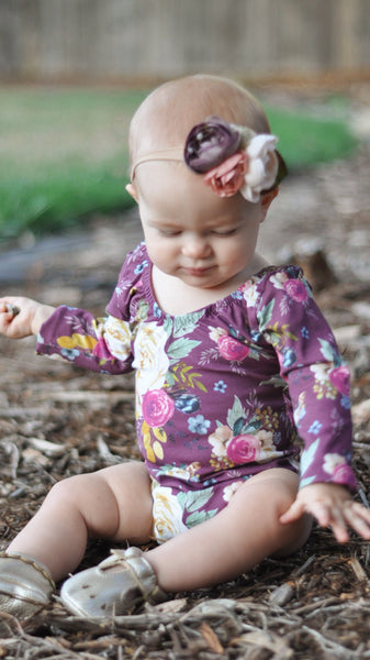Mauve Floral Leotard