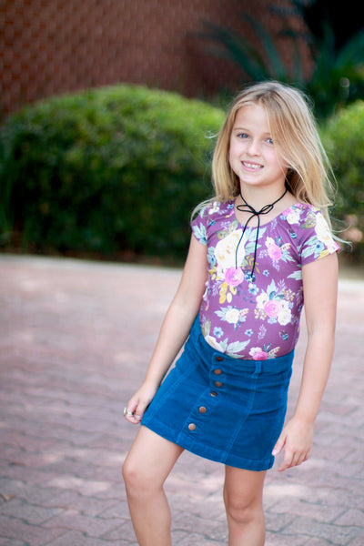 Mauve Floral Leotard
