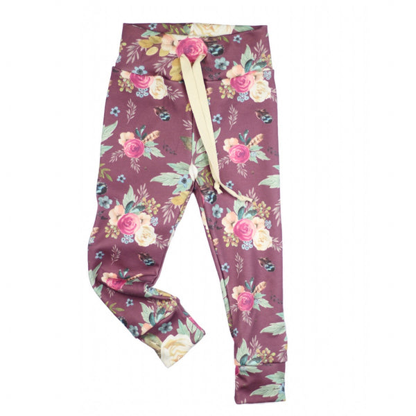 Mauve Floral Joggers