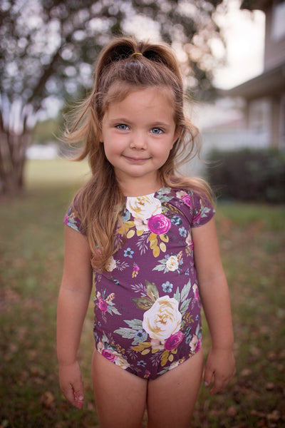 Mauve Floral Leotard