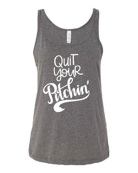 Quit Your Pitching Baseball Adult Tank or Tee