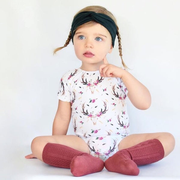 Boho Floral Skulls Leotard