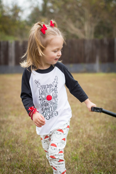 Infant - Youth Reindeer Names Holiday Tee